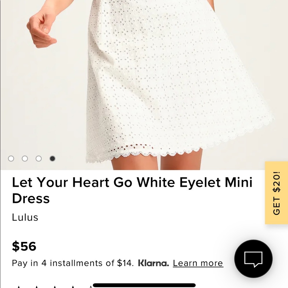 Lulus “Let Your Heart Go White Eyelet Mini Dress” - Picture 3 of 5